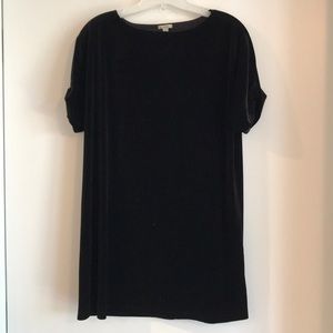 Urban Outfitters Black Velvet Shift Dress